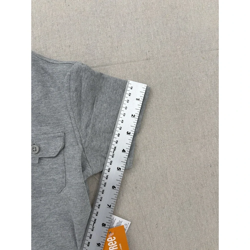 Gymboree Short Sleeve Pocket Grey Top Kids Size 2 T
